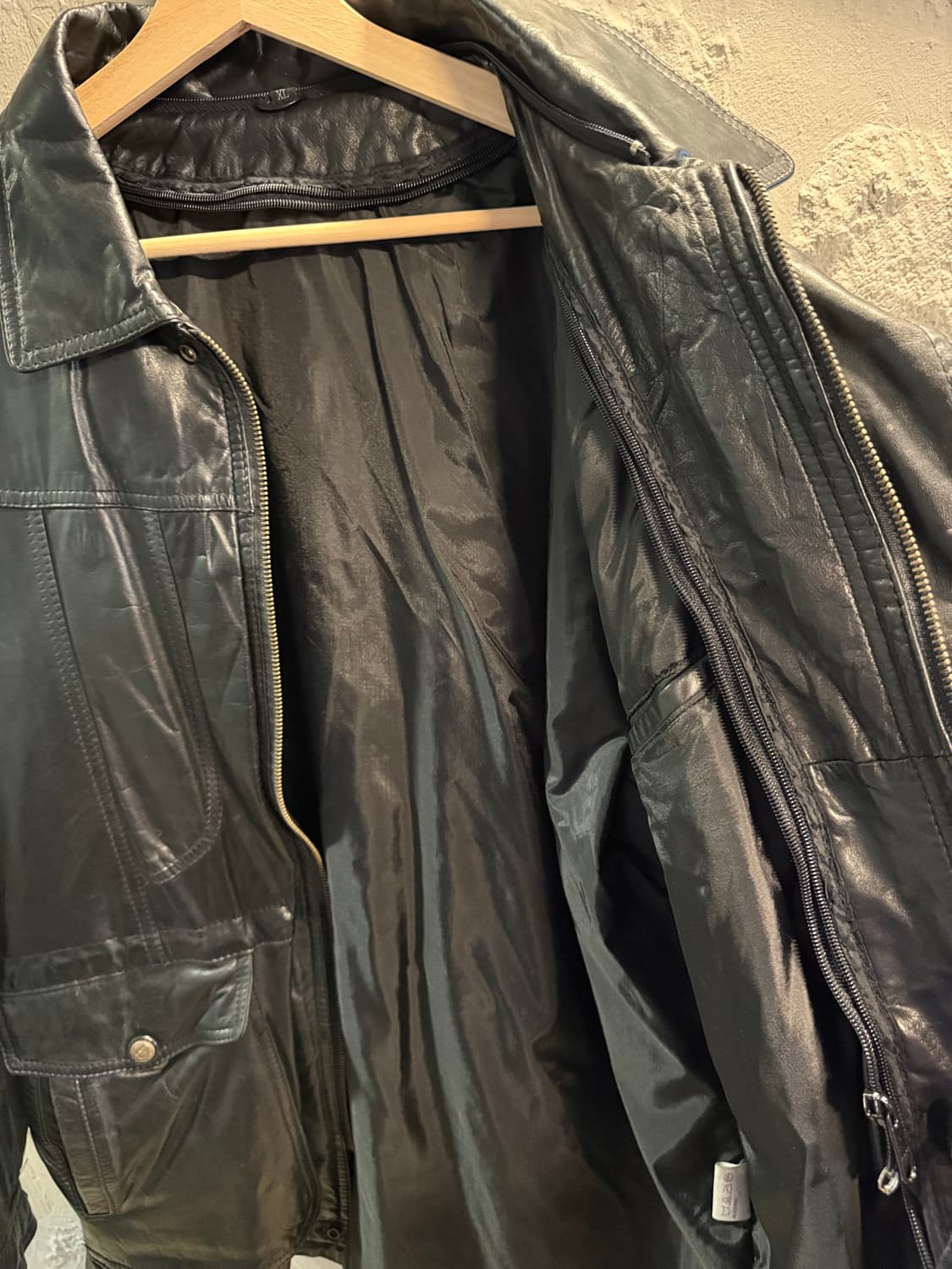 리얼레더 소가죽 필드 자켓 멀티포켓 집업 블랙 XL 상품이미지6