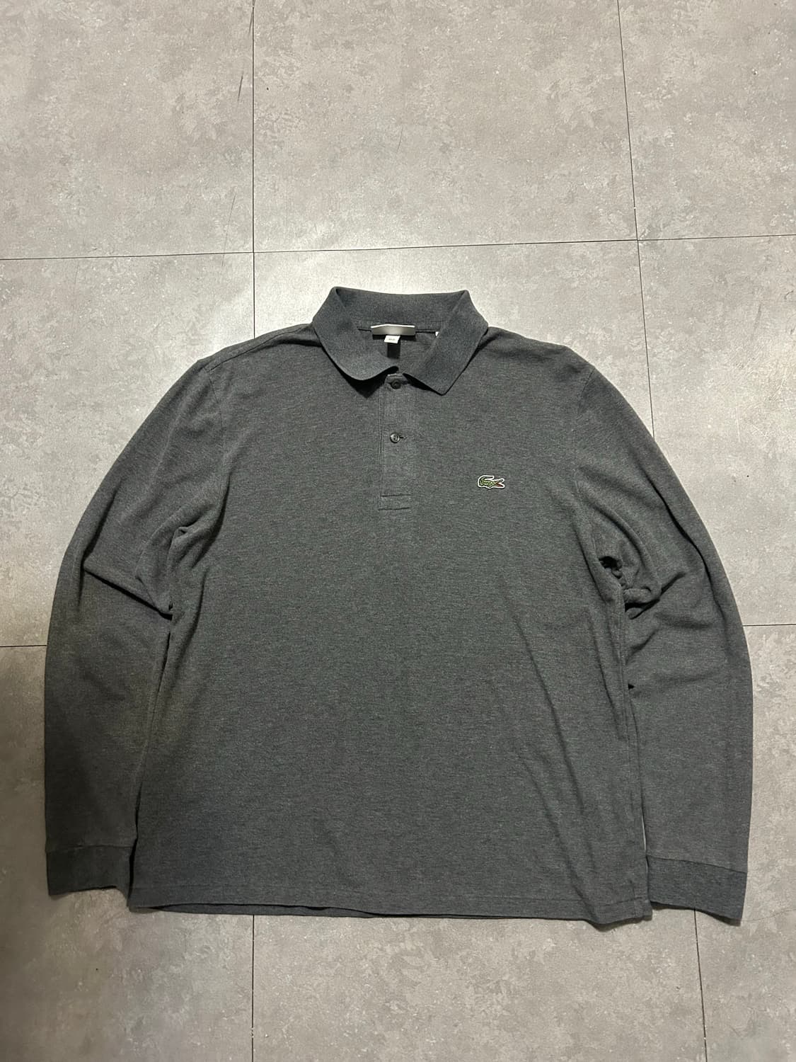라코스테 차콜컬러 빈티지 pk코튼 셔츠 롱슬리브  100size   상품이미지1