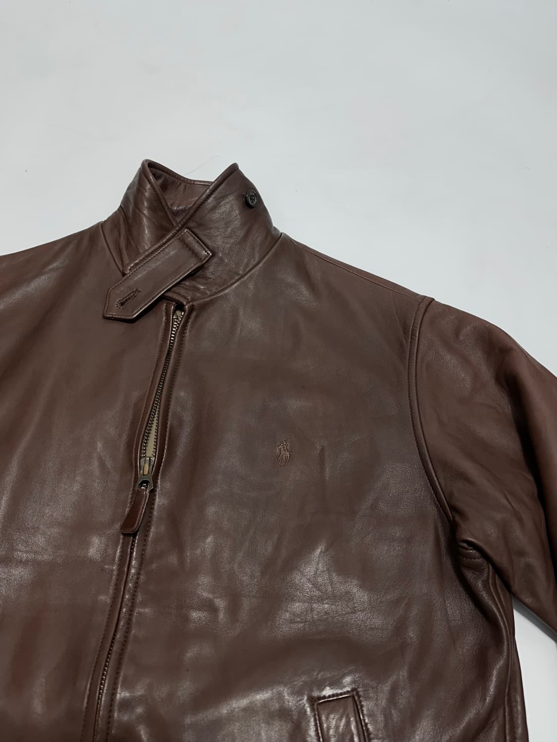 폴로 양가죽 램스킨 레더 자켓 브라운 상품이미지3
