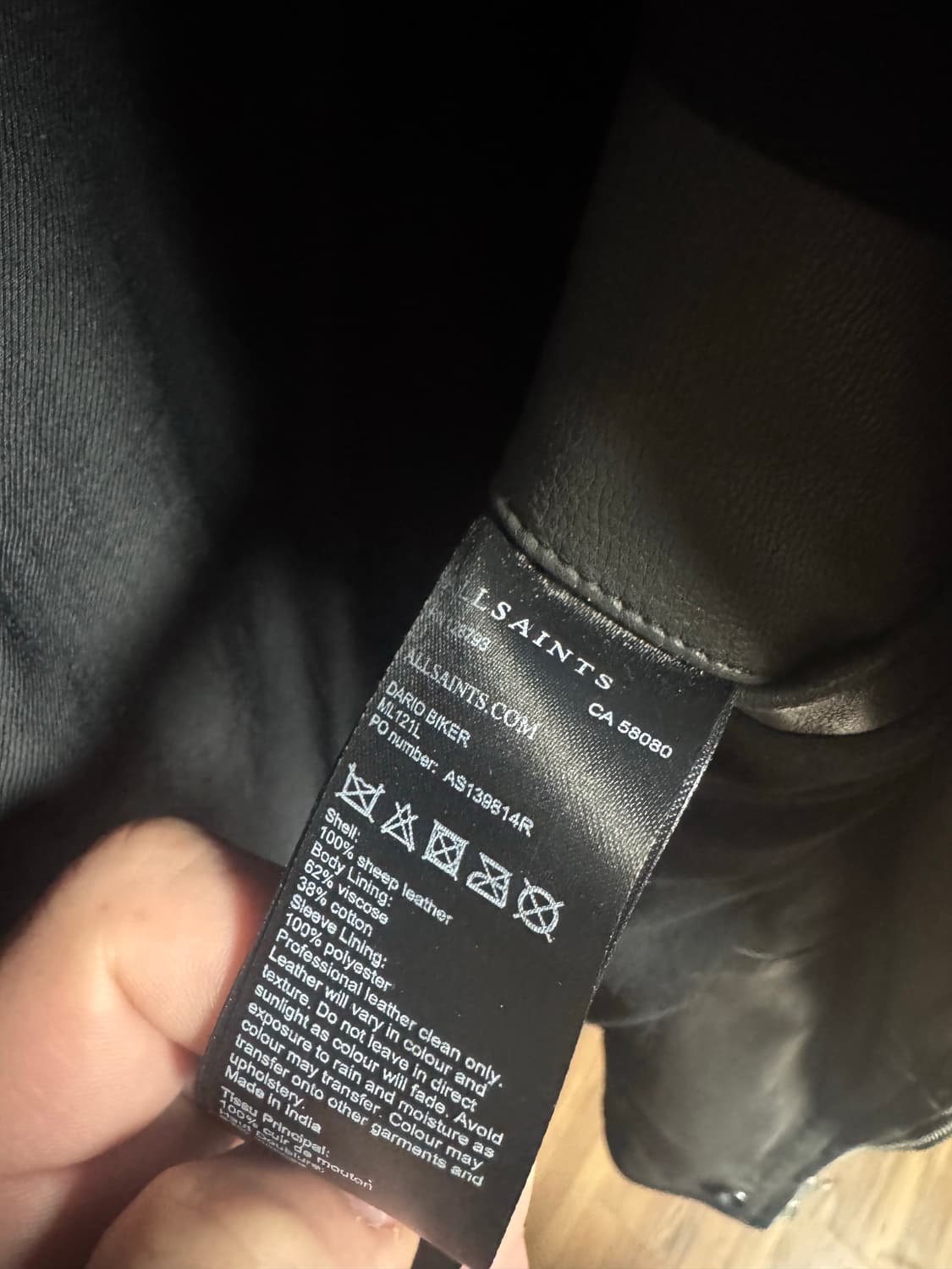 올세인츠 / 가죽자켓/ 다리오 바이커 /m 상품이미지4
