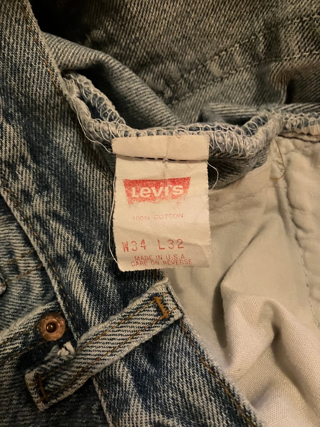 90s USA 빈티지 리바이스 501xx 0000 데님 팬츠 상품이미지9
