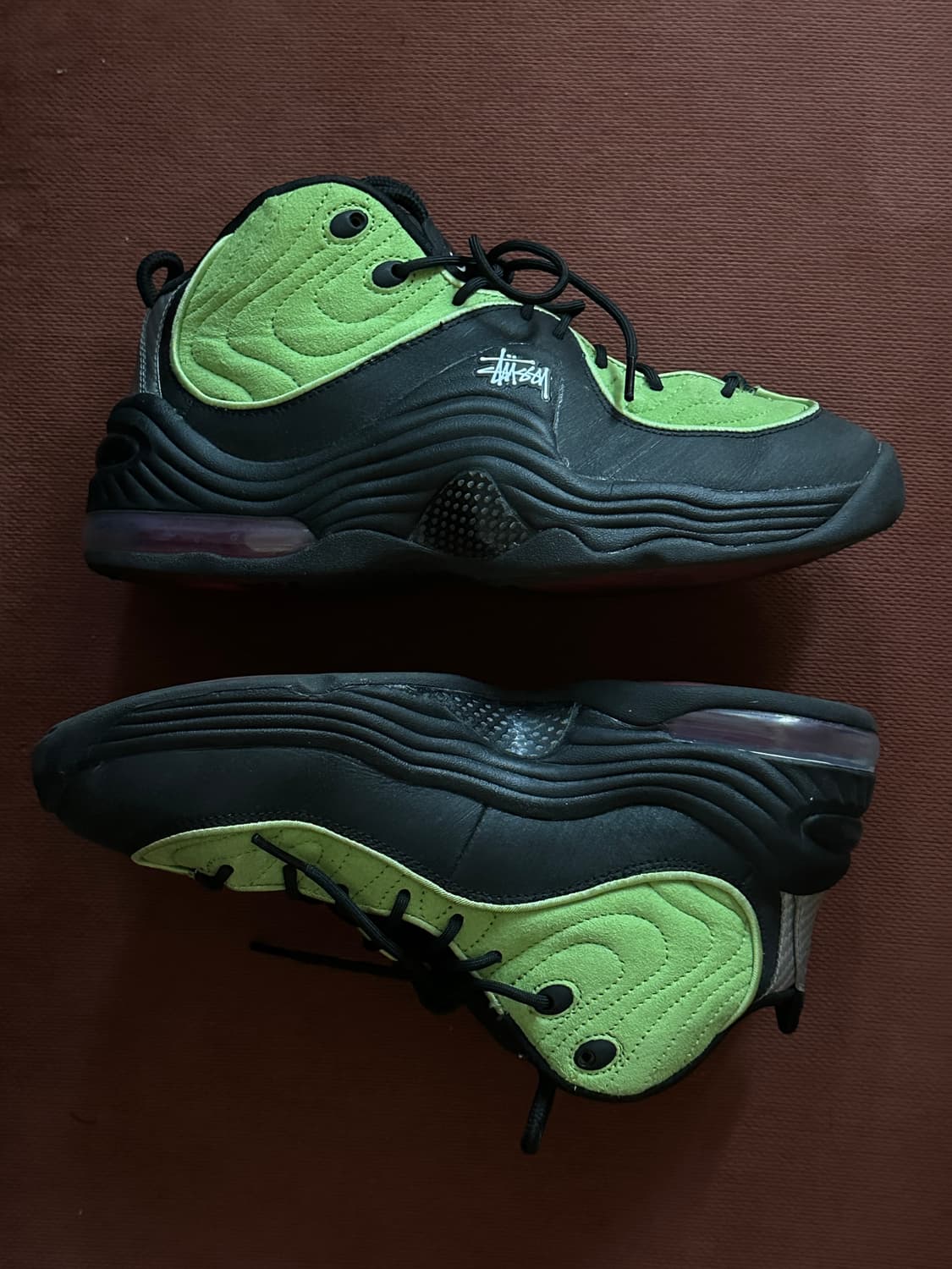 나이키 x 스투시 에어 페니 2 비비드 그린 앤 블랙 상품이미지1