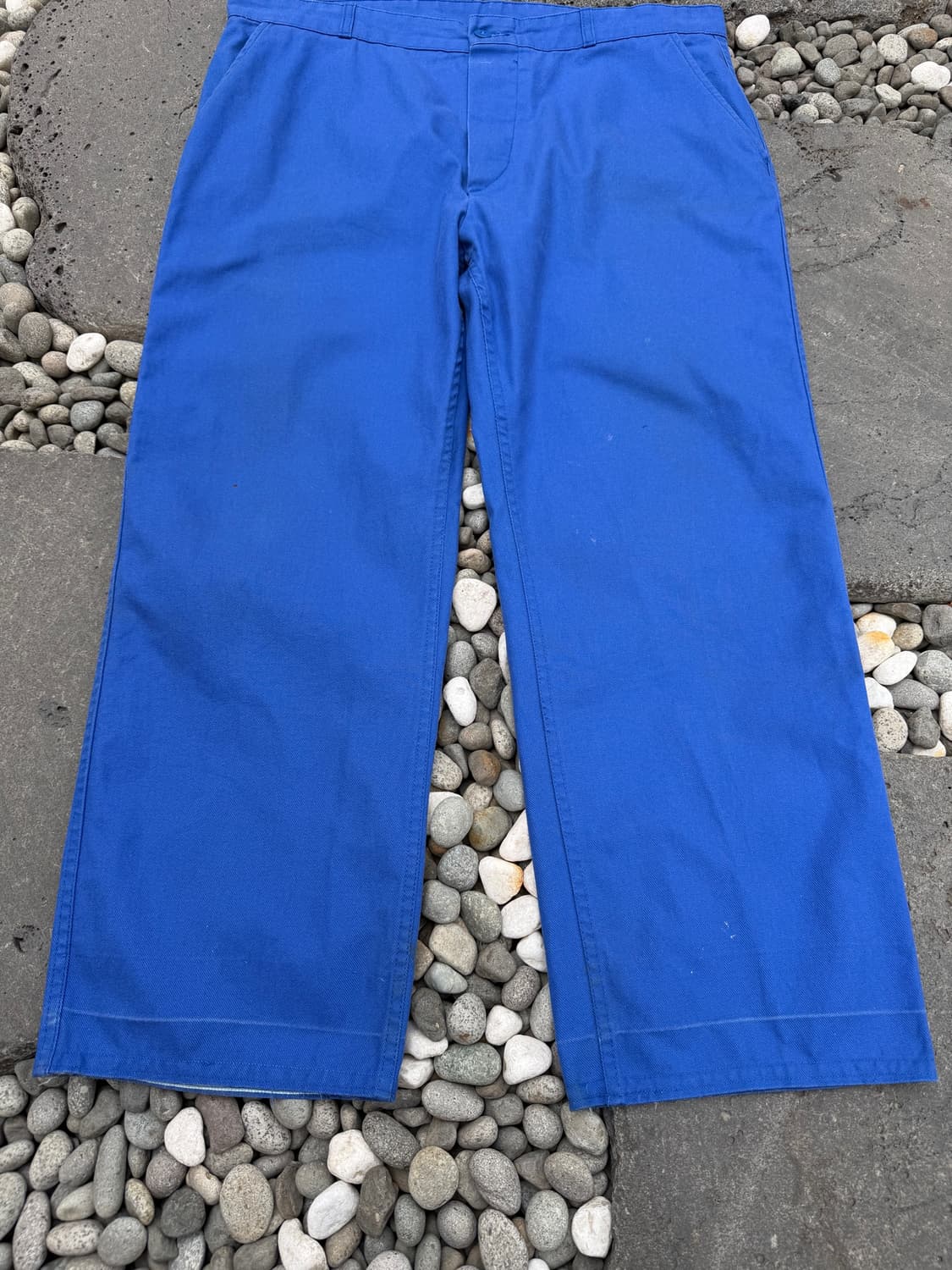 1990s WASHED BLUE WIDE 빈티지 프렌치와이드워크팬츠 상품이미지4
