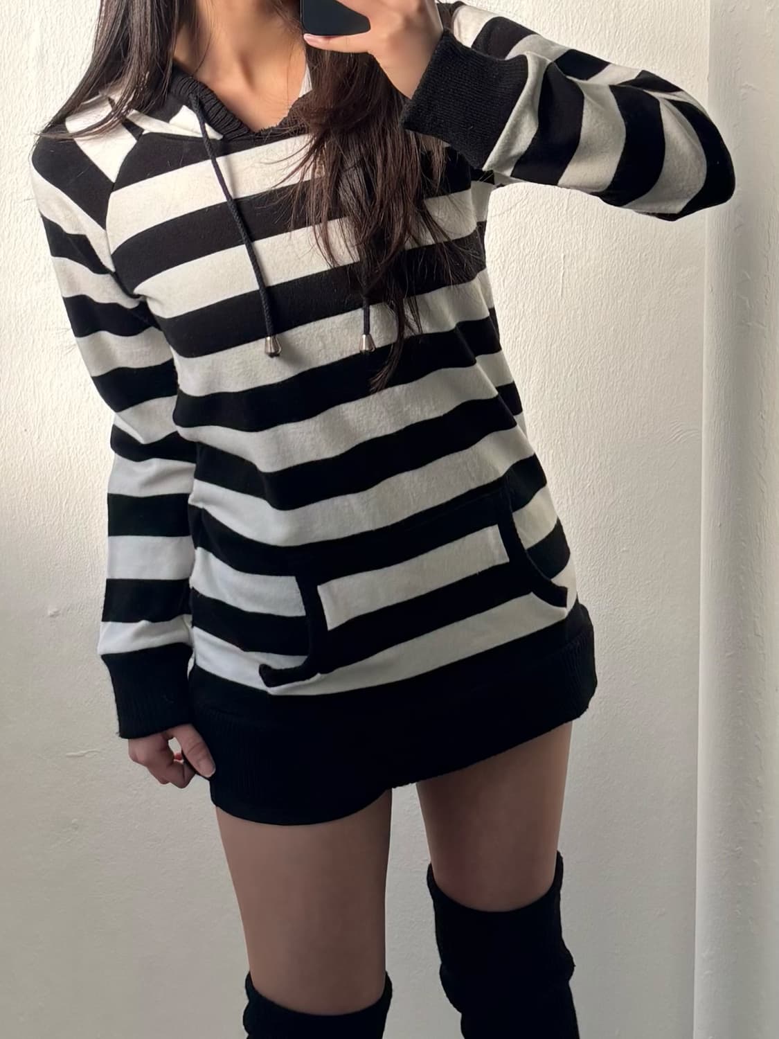 Japanese Vintage Stripe Knit Hood  상품이미지4