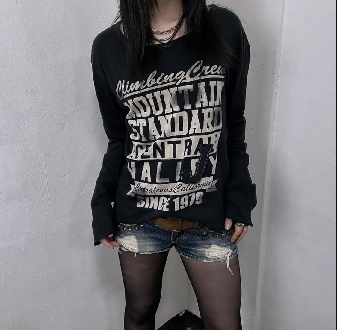 JADISS slim fit lettering long sleeve 상품이미지2