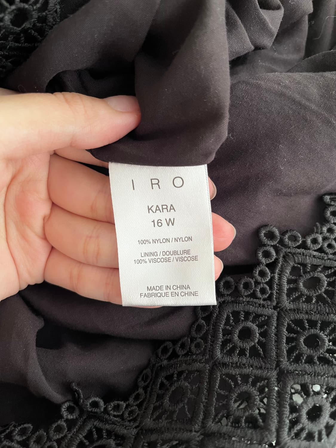 36) 이로 IRO 레이스 미니 원피스 블랙 상품이미지6