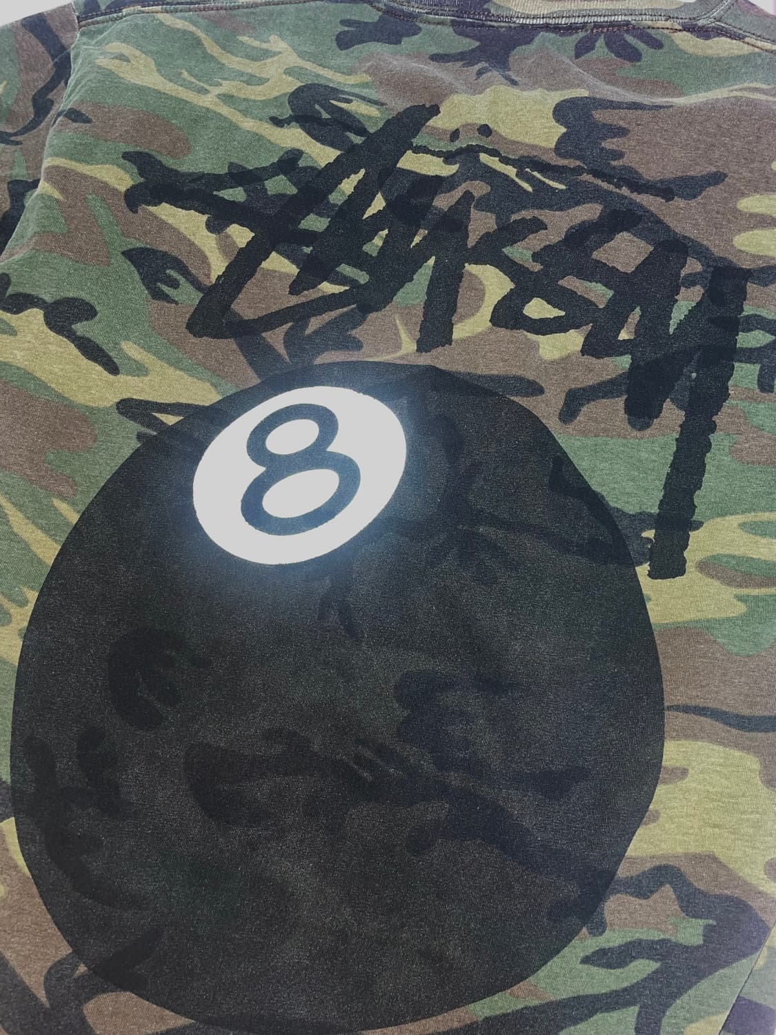 스투시 8볼 카모 반팔티  M 상품이미지3