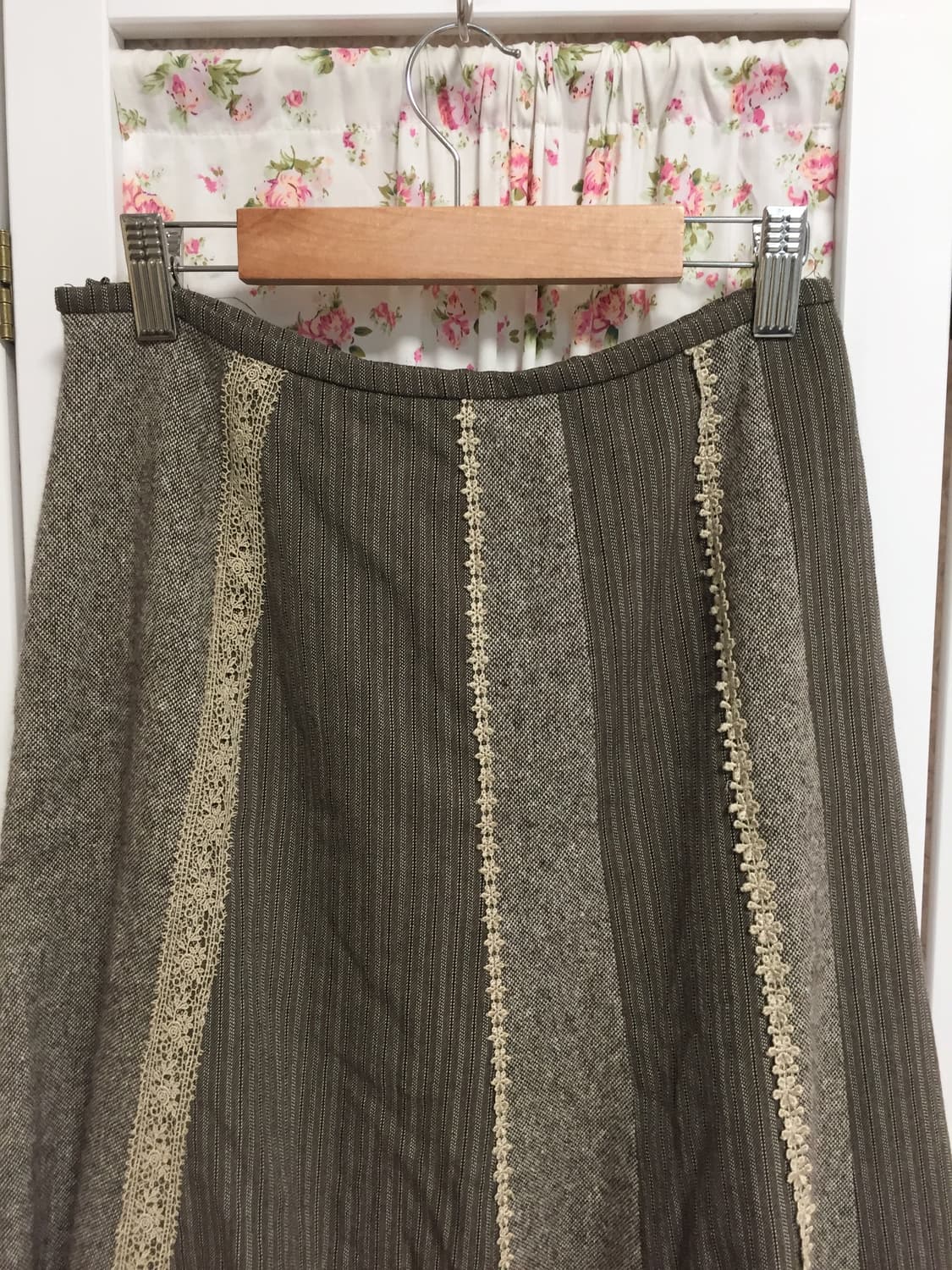 빈티지 차콜브라운 레이스 스커트 상품이미지2