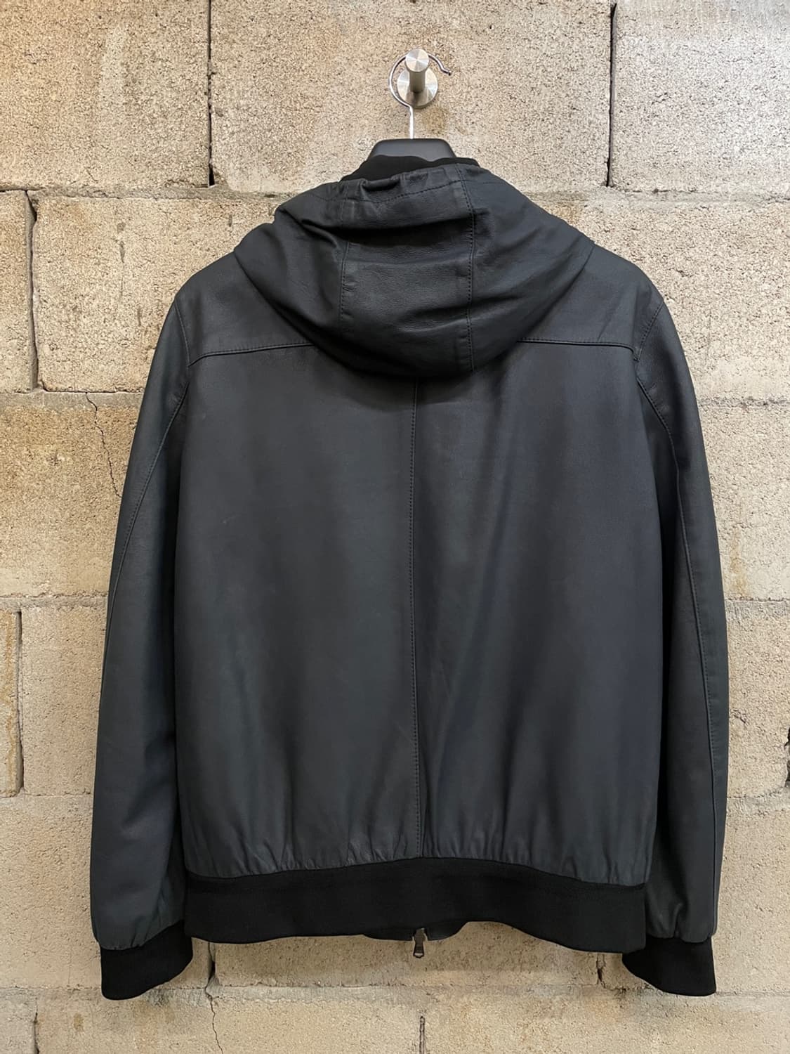 알레그리 고트 스킨 후드 봄버 자켓  상품이미지5