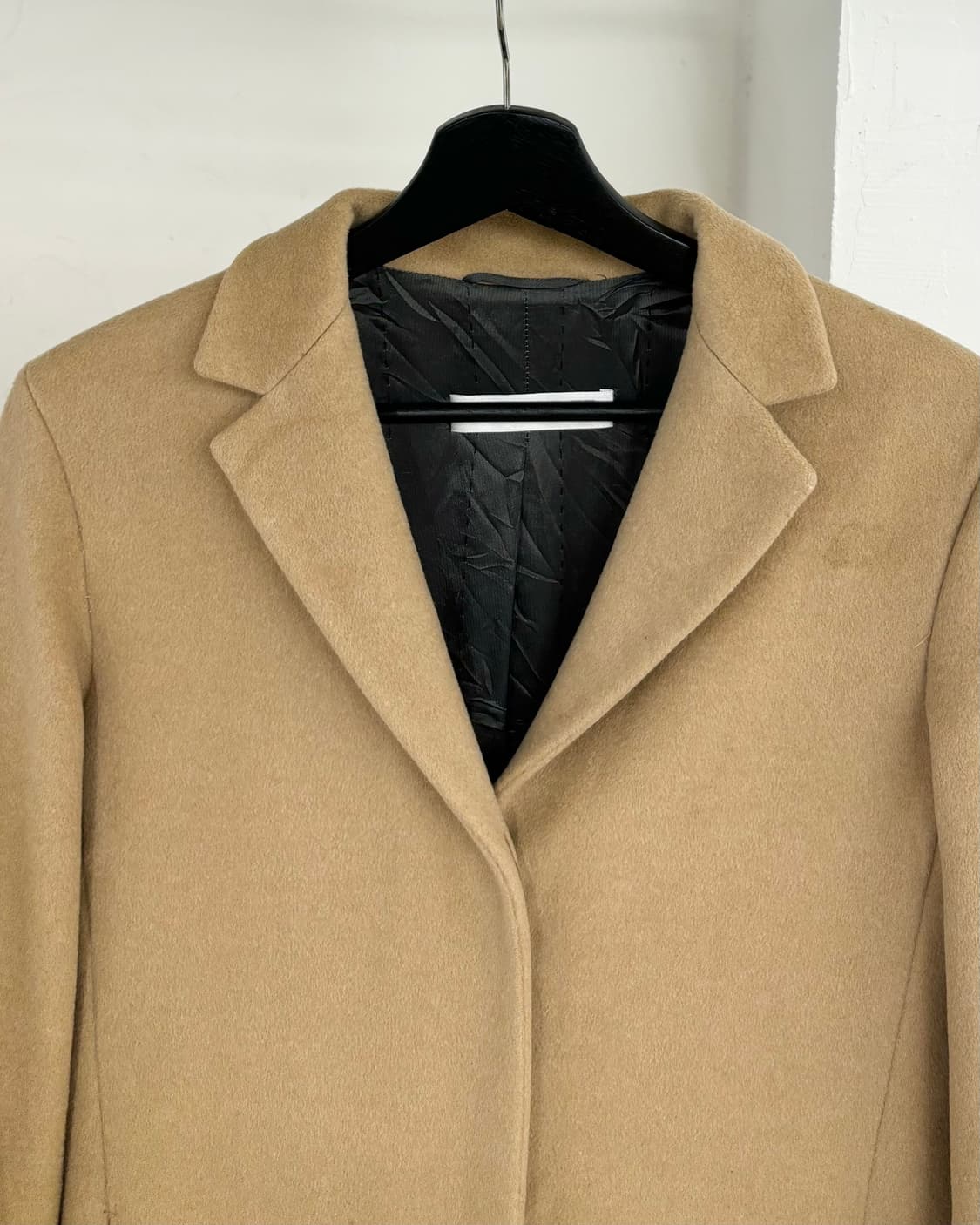 질샌더 베이지 싱글 브레스트 울 코트 상품이미지2