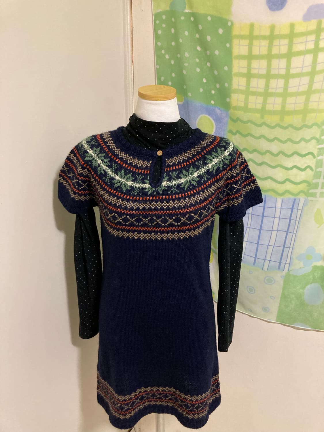 도트반팔니트set 상품이미지2