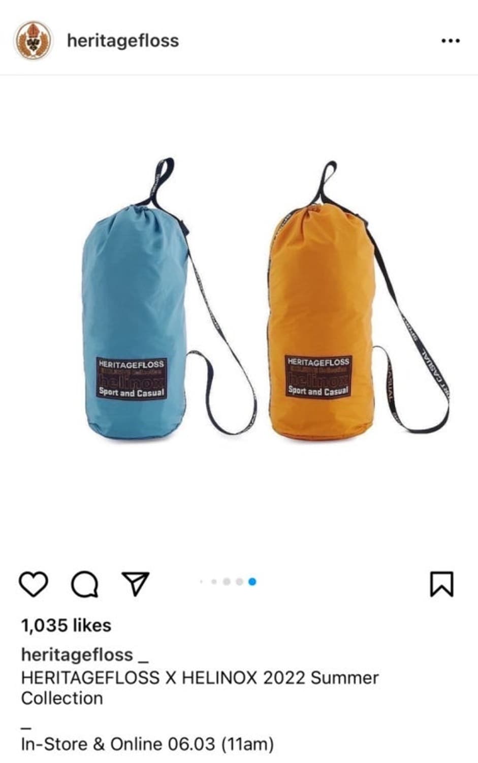헬리녹스 헤리티지플로스 블루 가방  상품이미지1