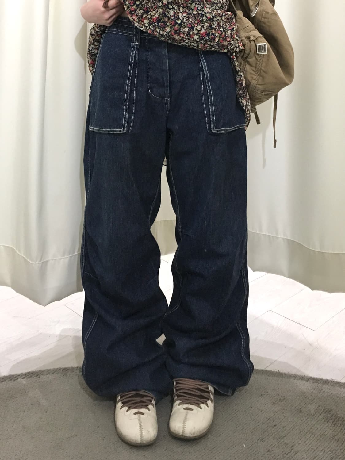Vintage Stitch Wide Denim Pants 상품이미지1