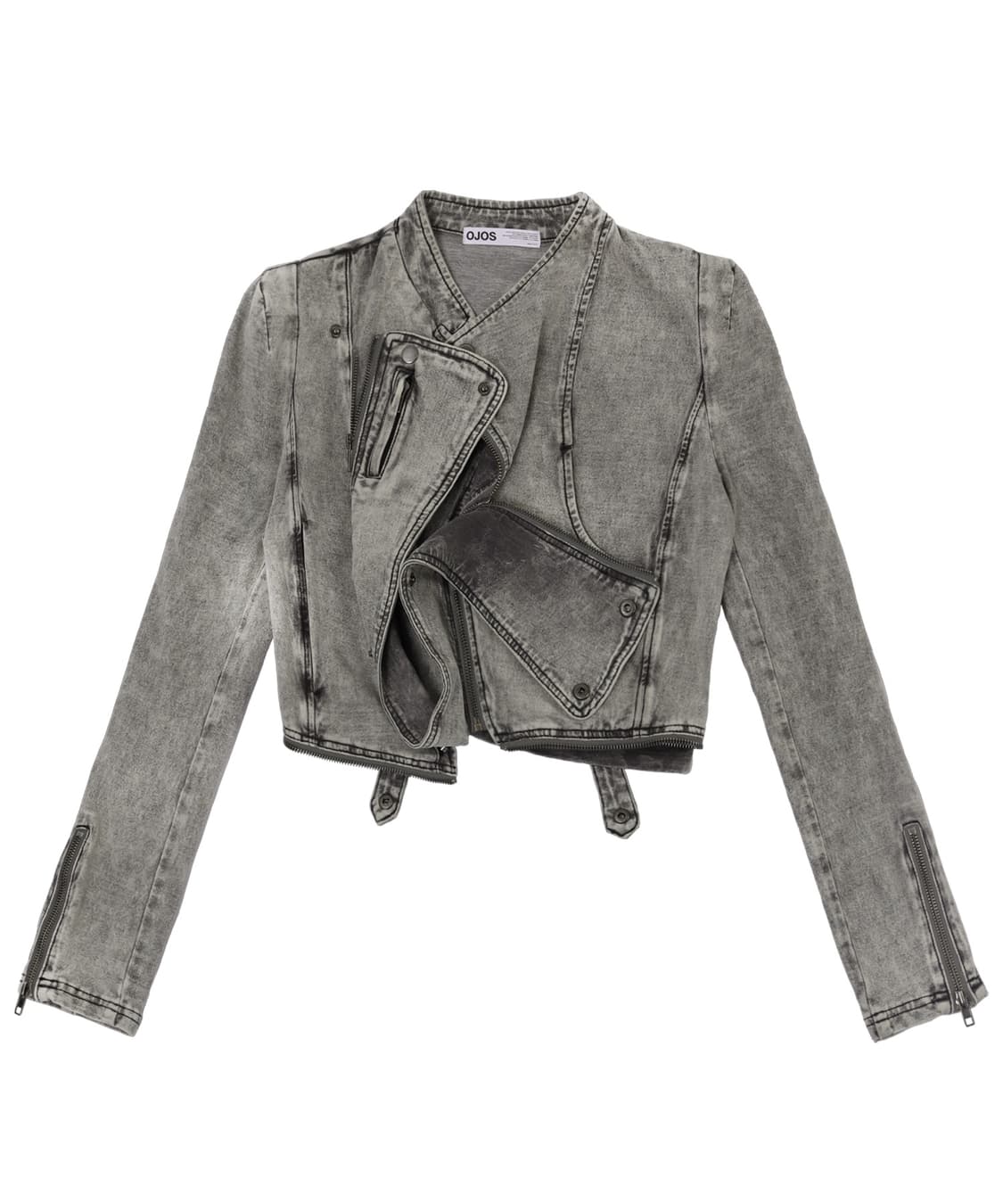 오호스 스판 데님 라이더 자켓 상품이미지3