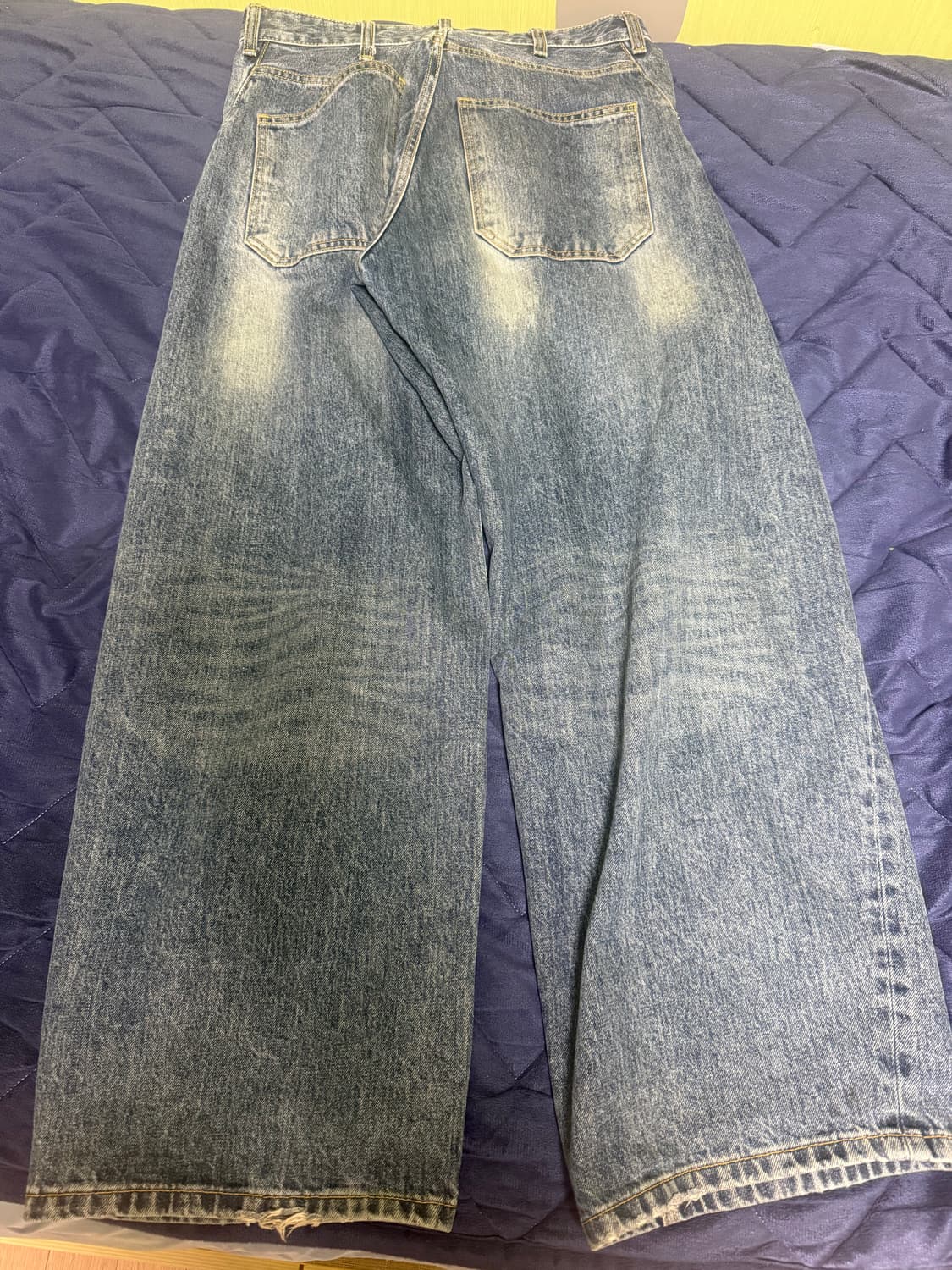 해칭룸 와이드커브진 워시드블루 1사이즈 상품이미지2