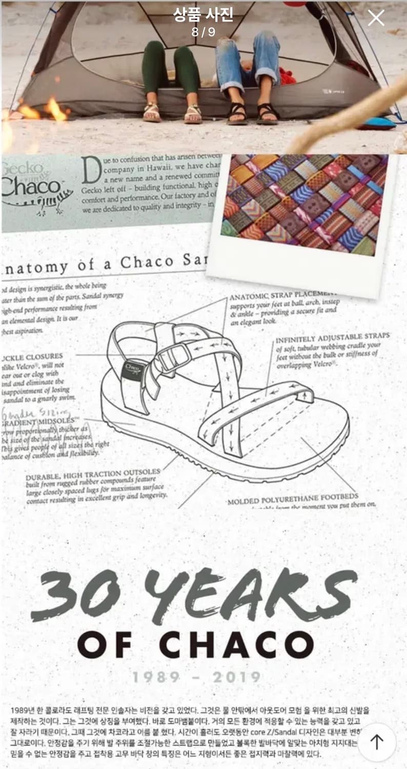 [M9 / 270] 차코(Chaco) Z2 클래식 아웃도어 샌들 상품이미지10