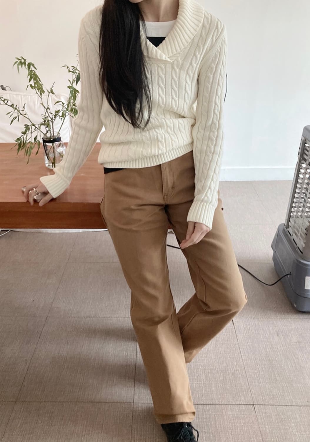 L.L.BEAN ivory cotton knit 상품이미지3