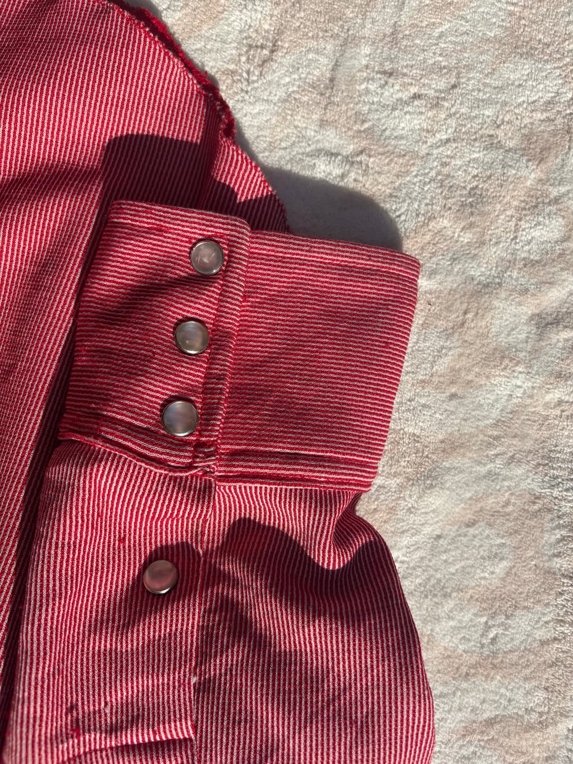 Vintage Red Hickory Stripe Western Shirt 상품이미지6
