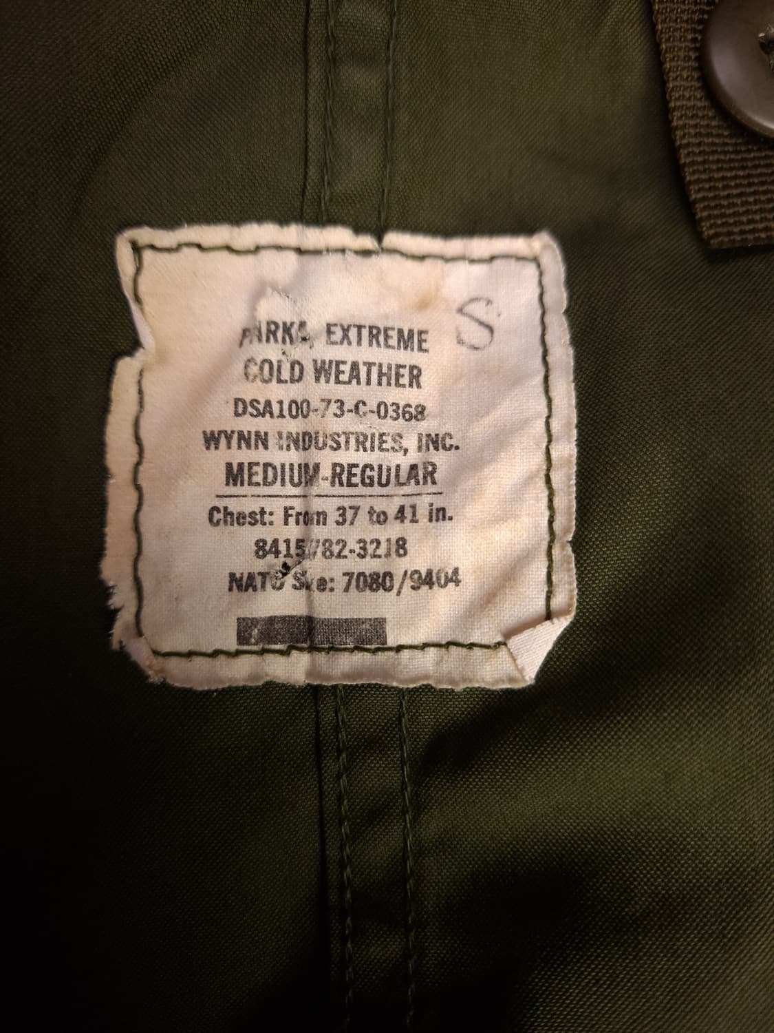 오리지날 미군 M-65 피쉬테일 개파카 미듐사이즈 상품이미지7