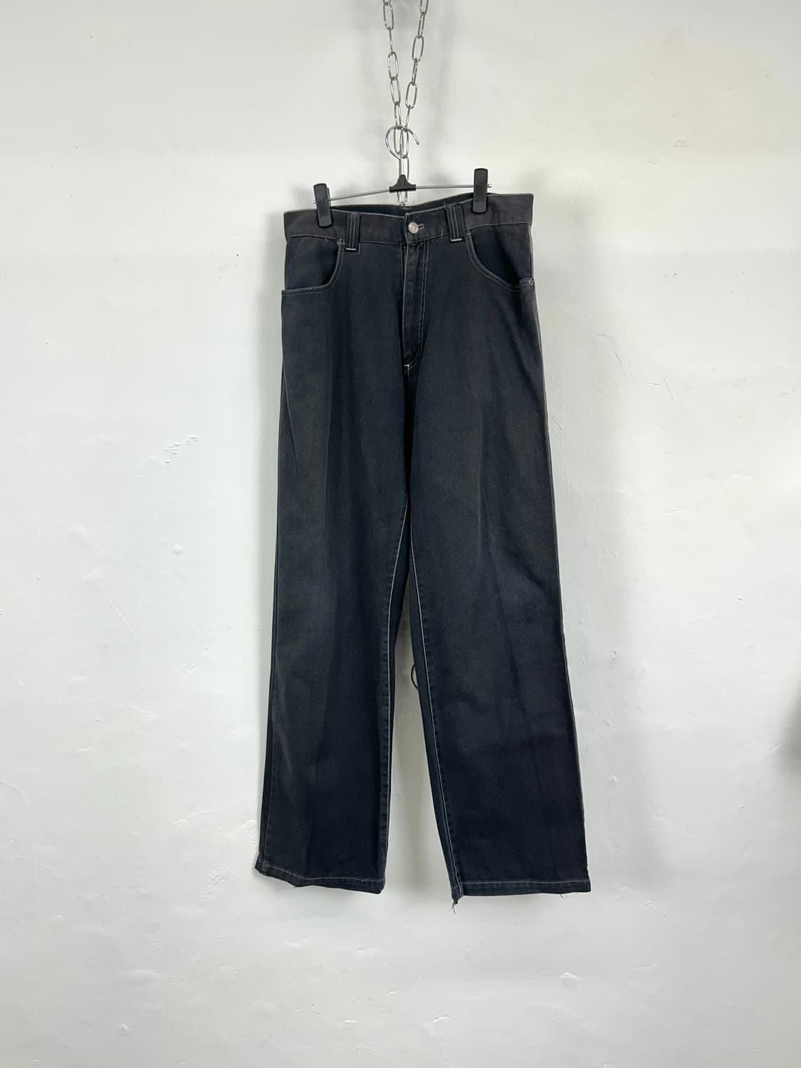 Back Graphic Printed Wide Denim Pants 상품이미지8