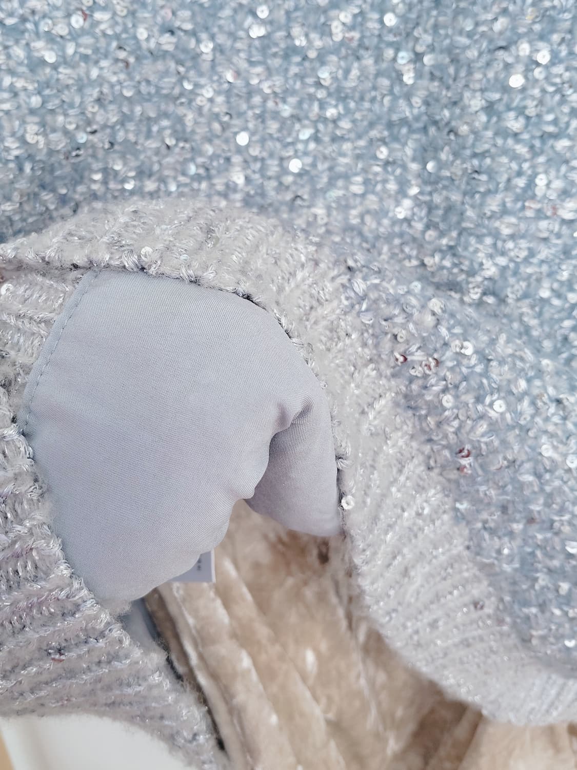 마리끌레르 스팽글 트위드 가디건 상품이미지8