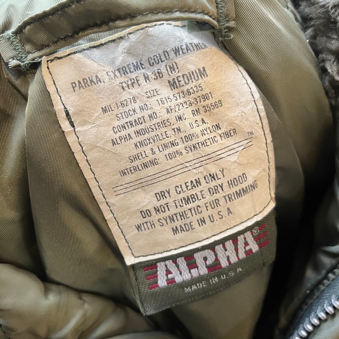 M 알파인더스트리 USA N-3B/W2495 상품이미지5