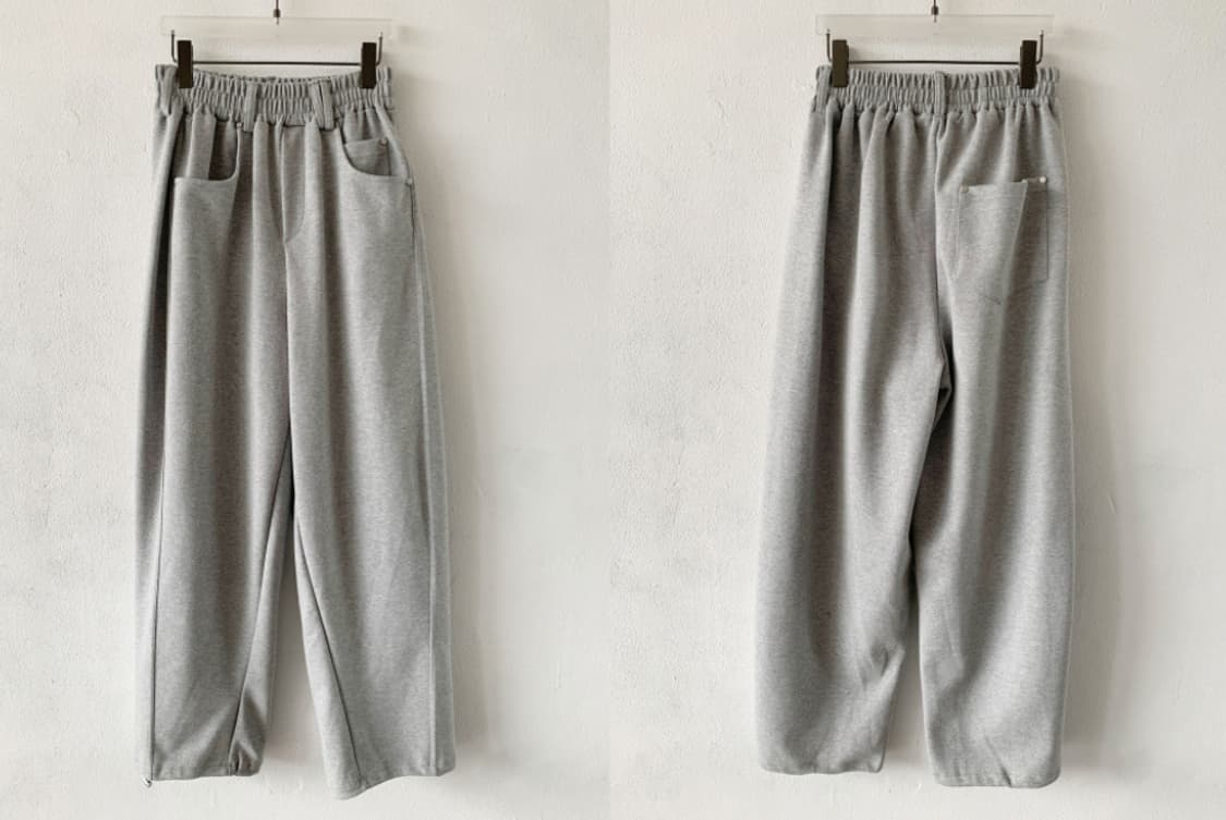 와이드 핏 코튼 벨트 트레이닝 팬츠 (새상품) 상품이미지3