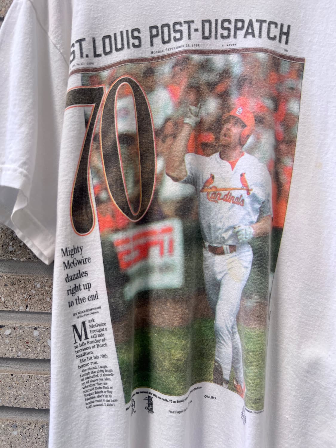 [L]USA 빈티지 세인트루이스 카디널스 MARK McGWIRE 티셔츠 상품이미지2