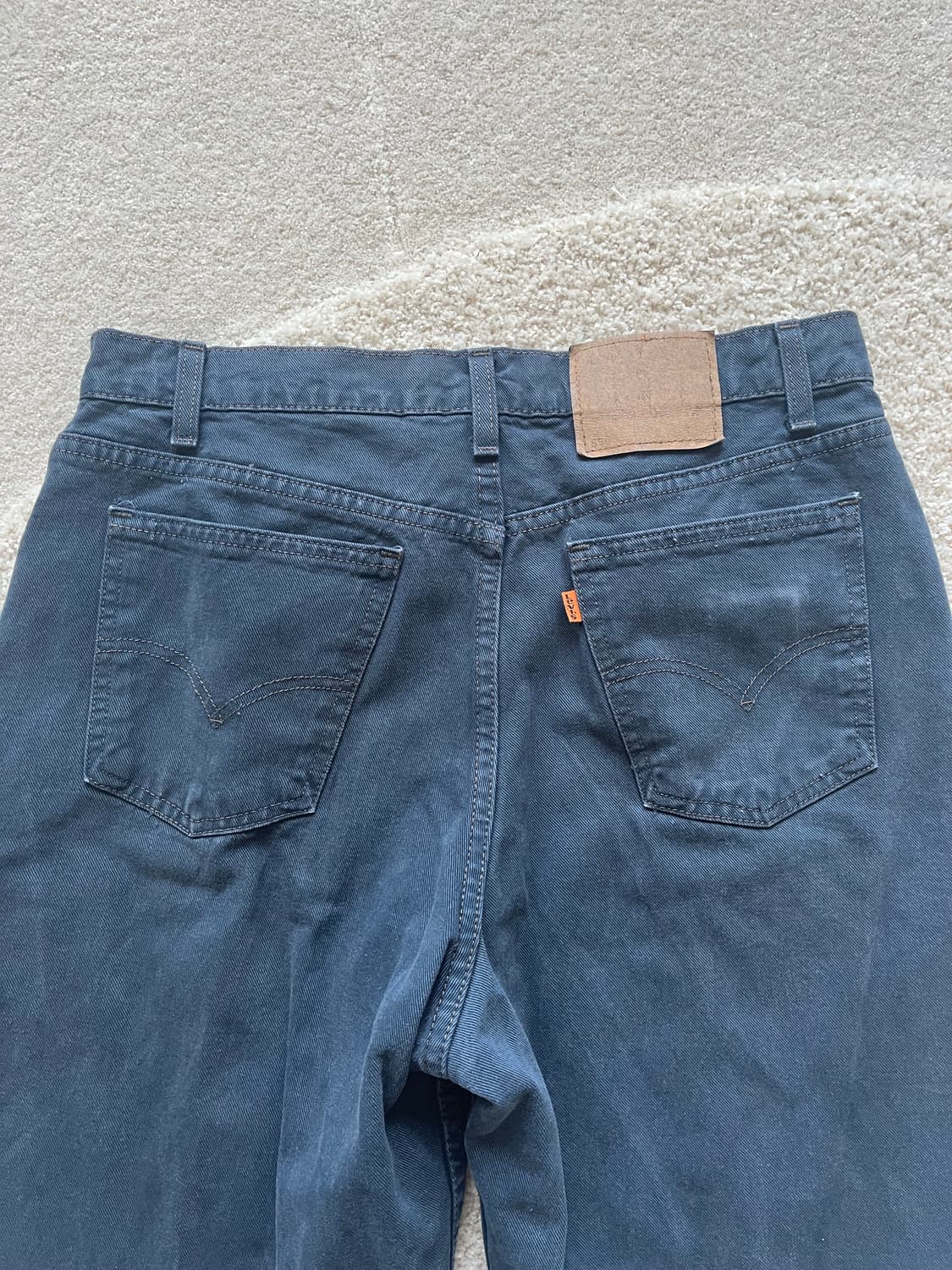 90s Levi's 오렌지탭 네이비 데님 쇼츠 (31-32) 상품이미지9