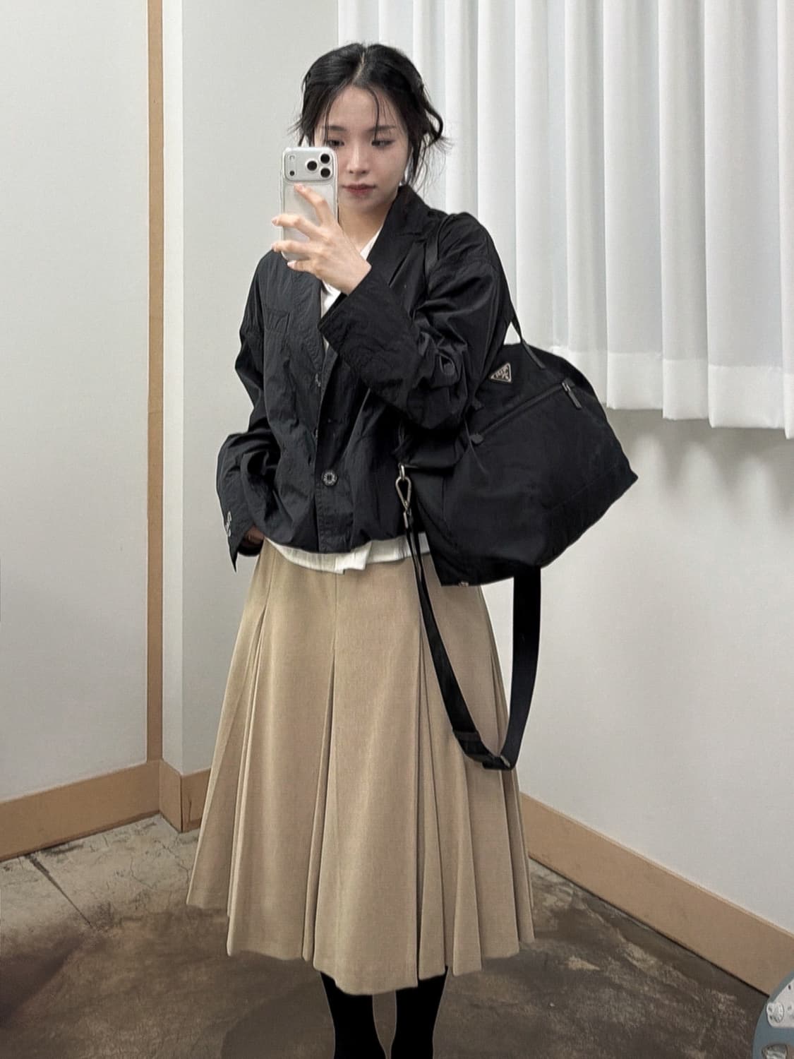 프라다 나일론 더블 스트랩 숄더백 상품이미지3