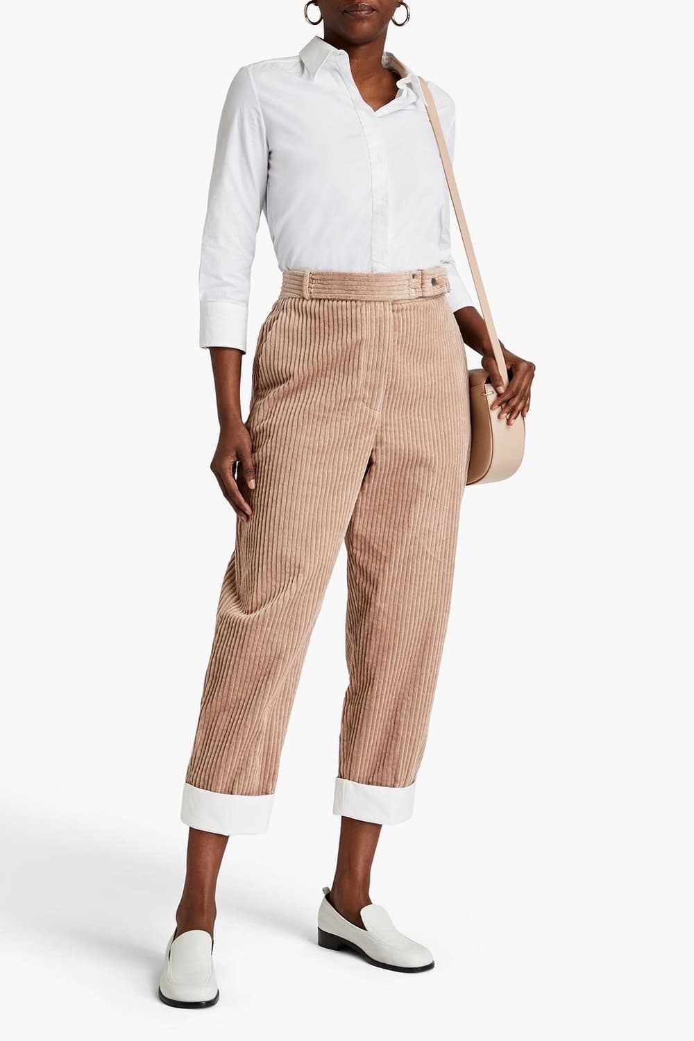 (정품/새상품) 3.1 필립림 여성 코튼 코듀로이 크롭 팬츠 상품이미지3