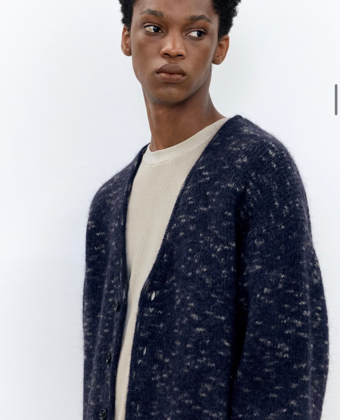 인사일런스 이탈리안 모헤어 믹스 카디건 DARK NAVY L사이즈 상품이미지4