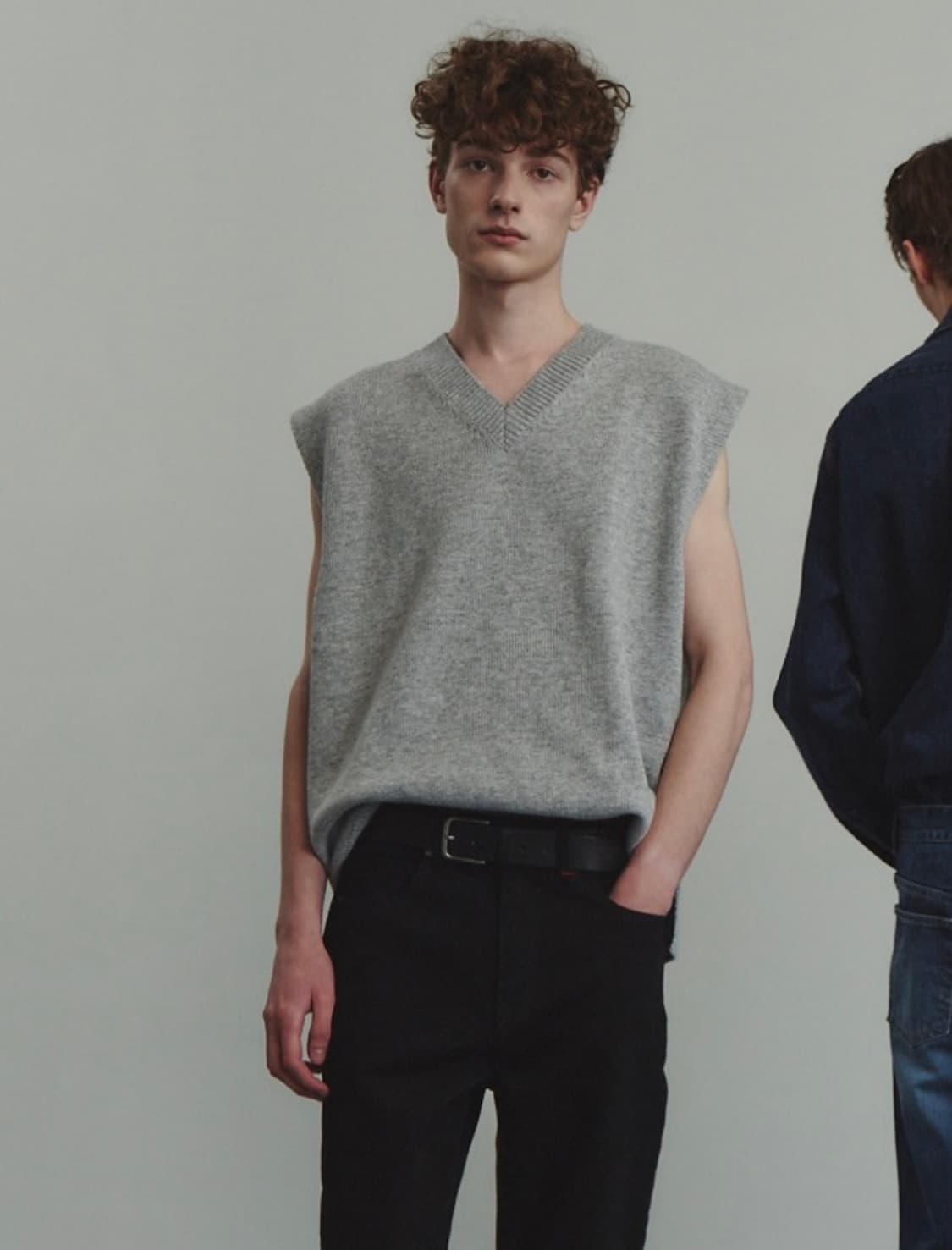 그레이 니트 베스트 상품이미지4