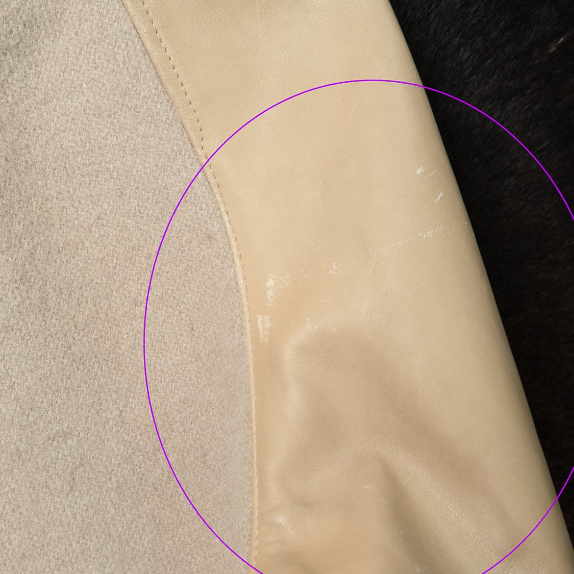 [98] 00s 버버리 블루라벨 울 + 카우레더 바시티 자켓  상품이미지5