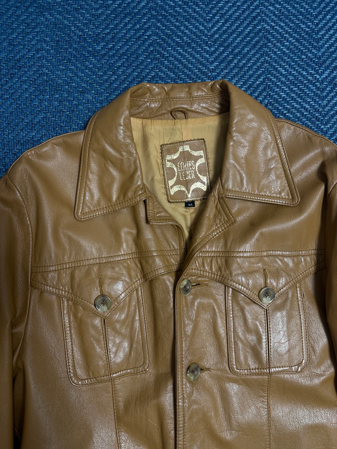 독일 리얼 레더 카멜 브라운 자켓 상품이미지3