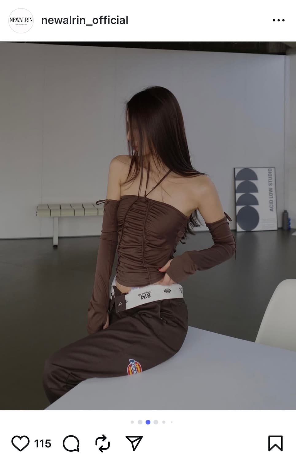 뉴얼린 토리 셔링 스트링 워머 탑 (토리탑) 상품이미지4