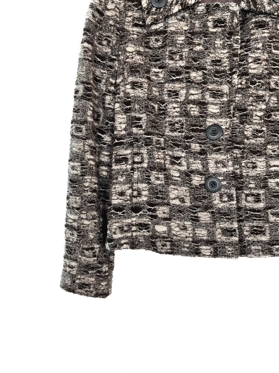 빈티지 울 블렌드 버튼 숏 자켓 상품이미지4