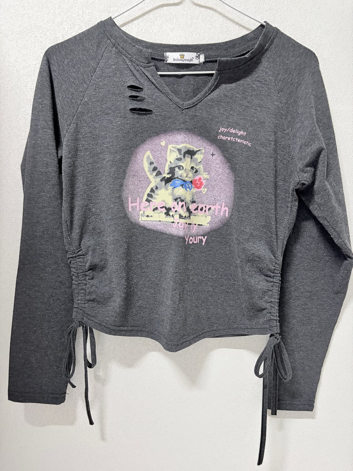 고양이 프린팅 롱슬리브 상품이미지1