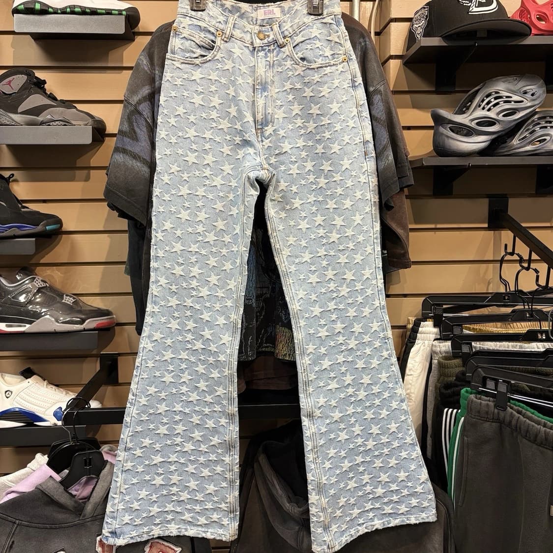 ERL 이알엘 스타 자카드 데님 팬츠 라이트 블루 상품이미지1