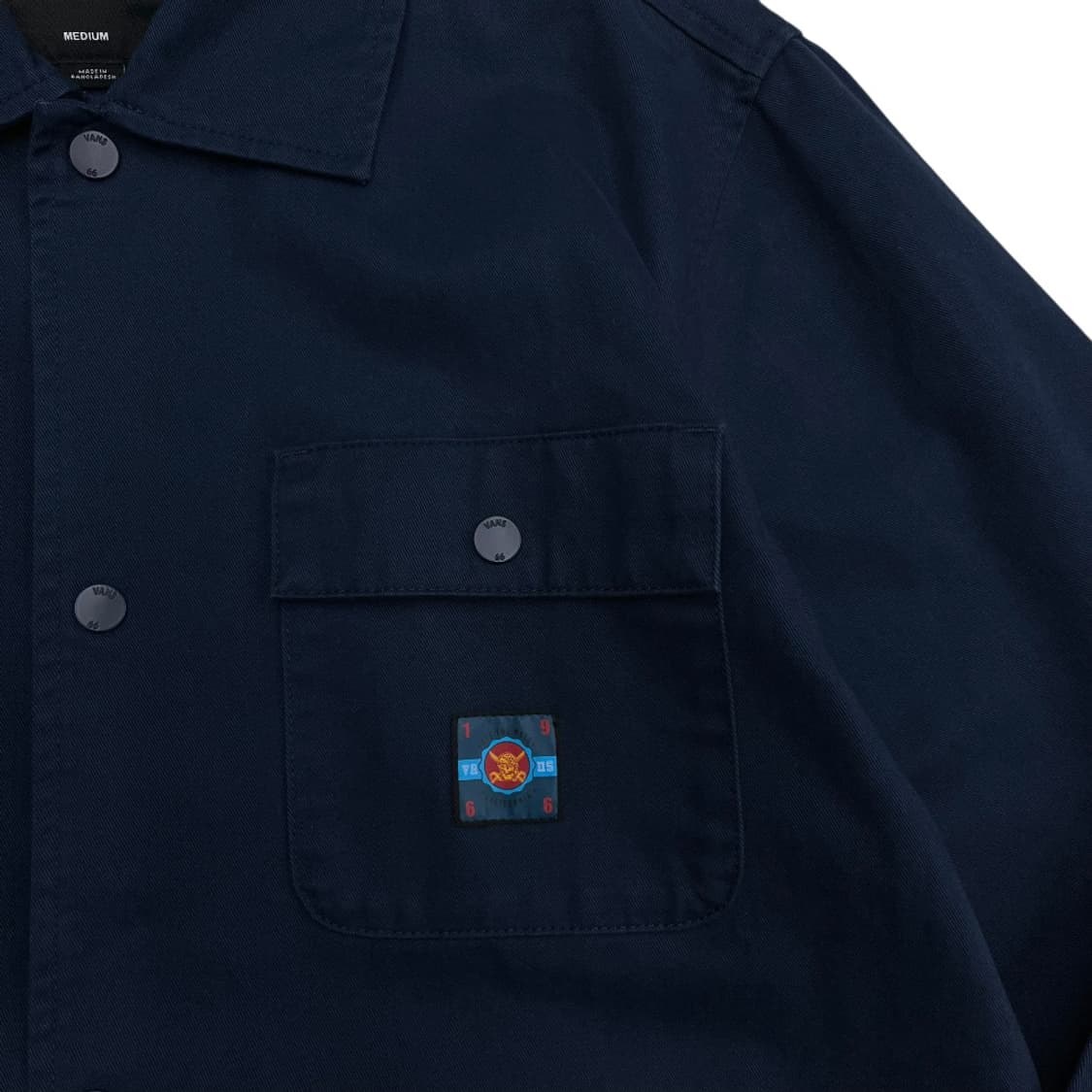 반스 네이비 백로고 셔츠자켓 M 상품이미지6