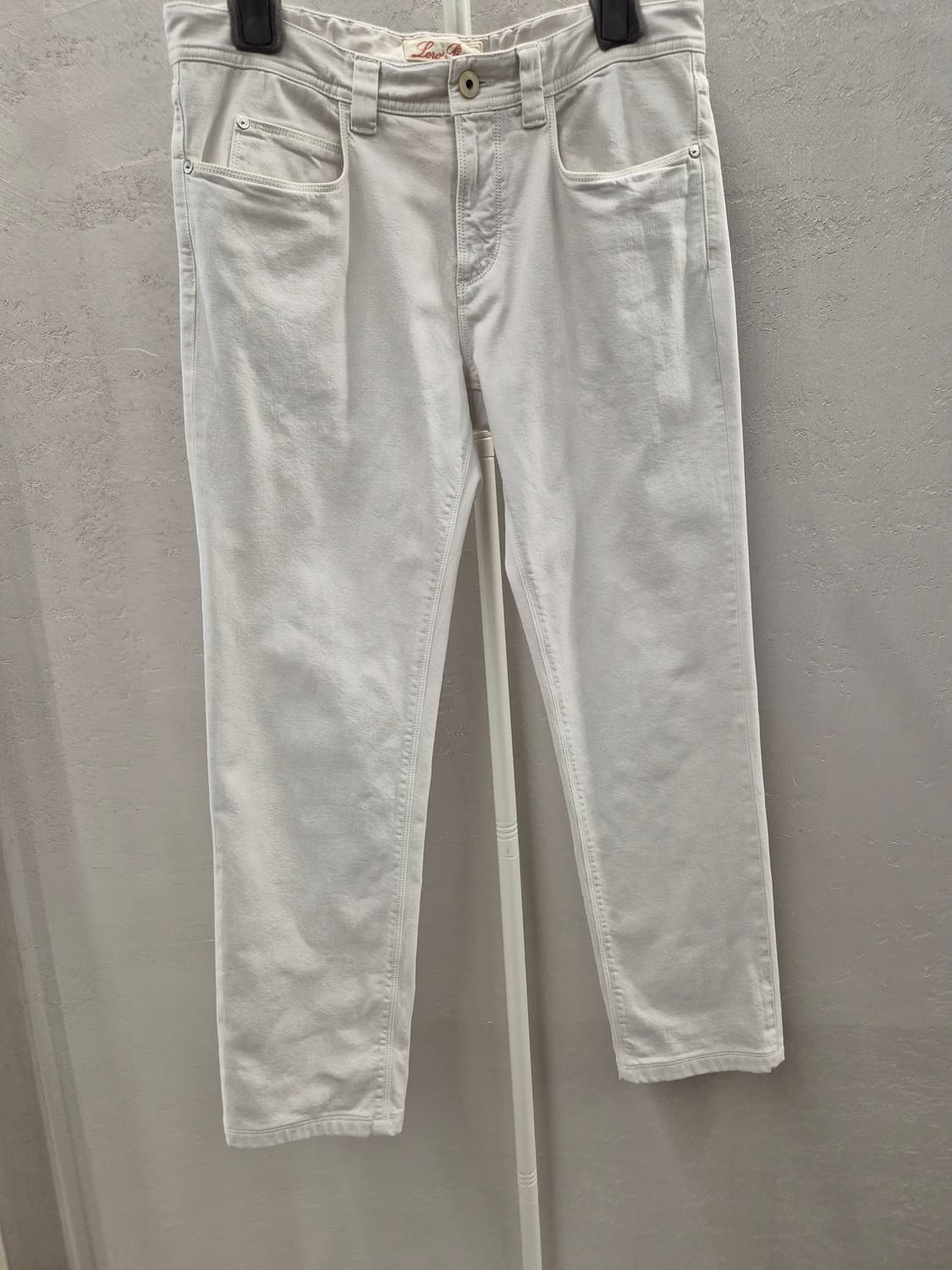 로로피아나 크림색 데님 팬츠 34사이즈 상품이미지2