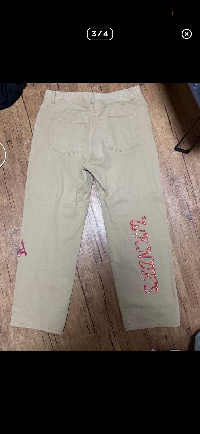 위캔더스 DRAGON DENIM PANTS (BEIGE)xl 상품이미지3