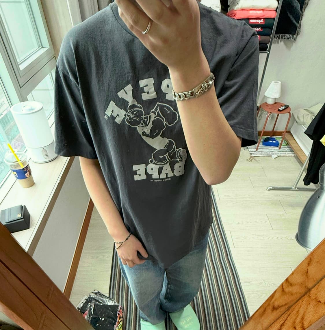 베이프 뽀빠이 반팔 티셔츠 상품이미지1