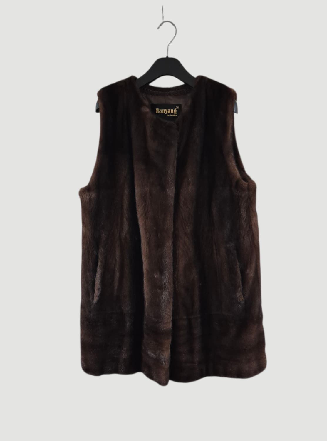 Hanyang 빈티지 y2k 밍크털 조끼 코트 Women 상품이미지2