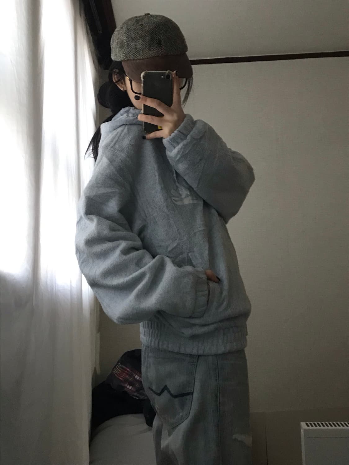 나이키 00s 연하늘 빅로고 누빔자켓 상품이미지3