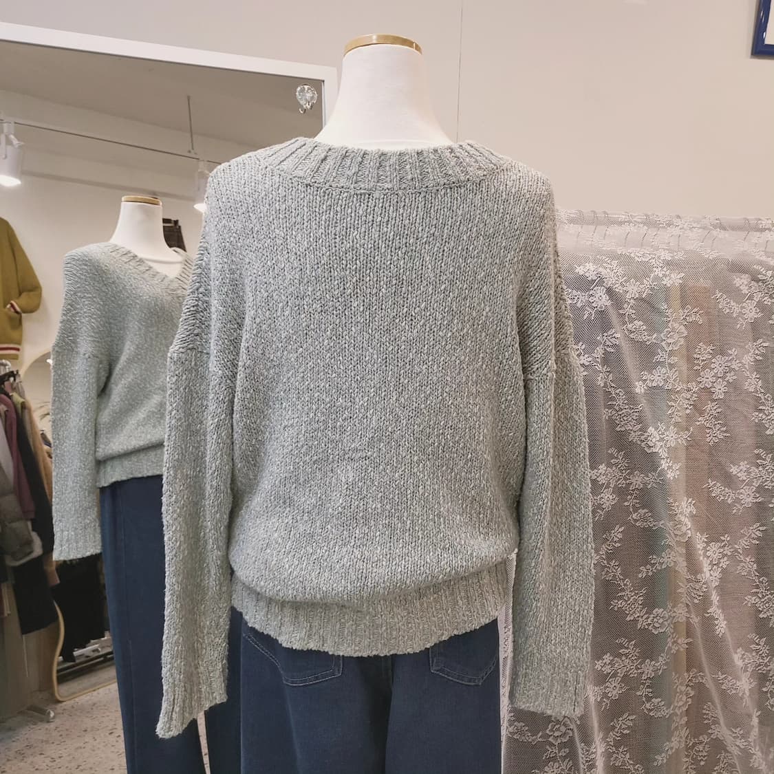 IENA 민트스카이 보카시 면니트 상품이미지8