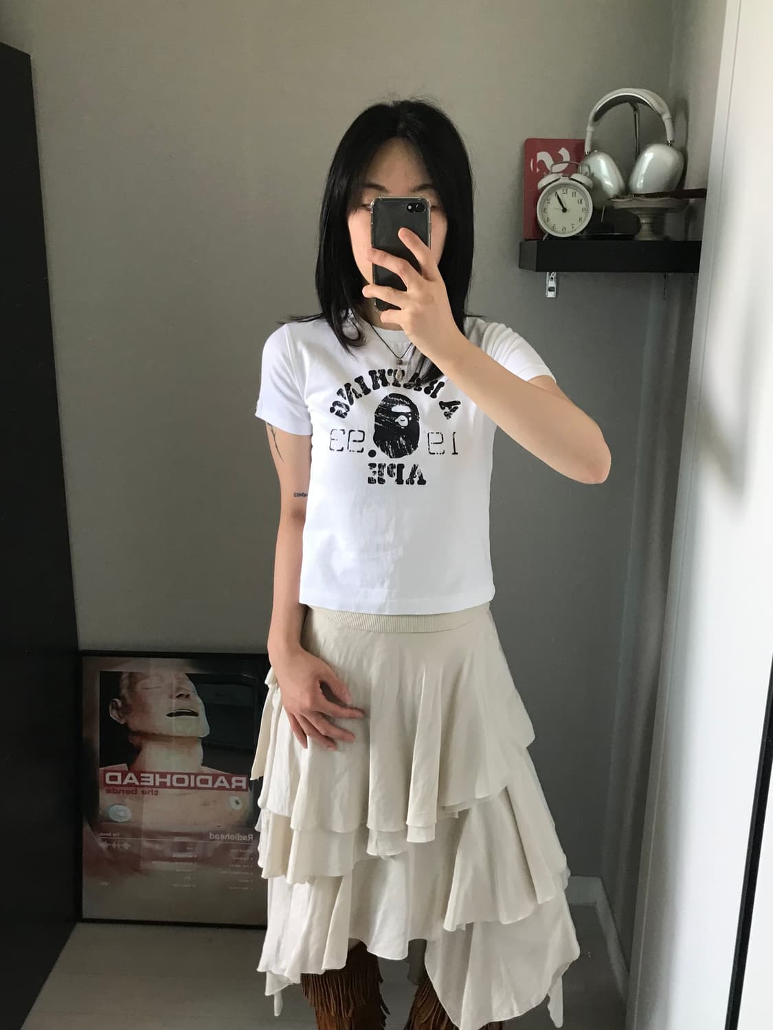 베이프 키즈 스텐실 컬리지 티셔츠 상품이미지1