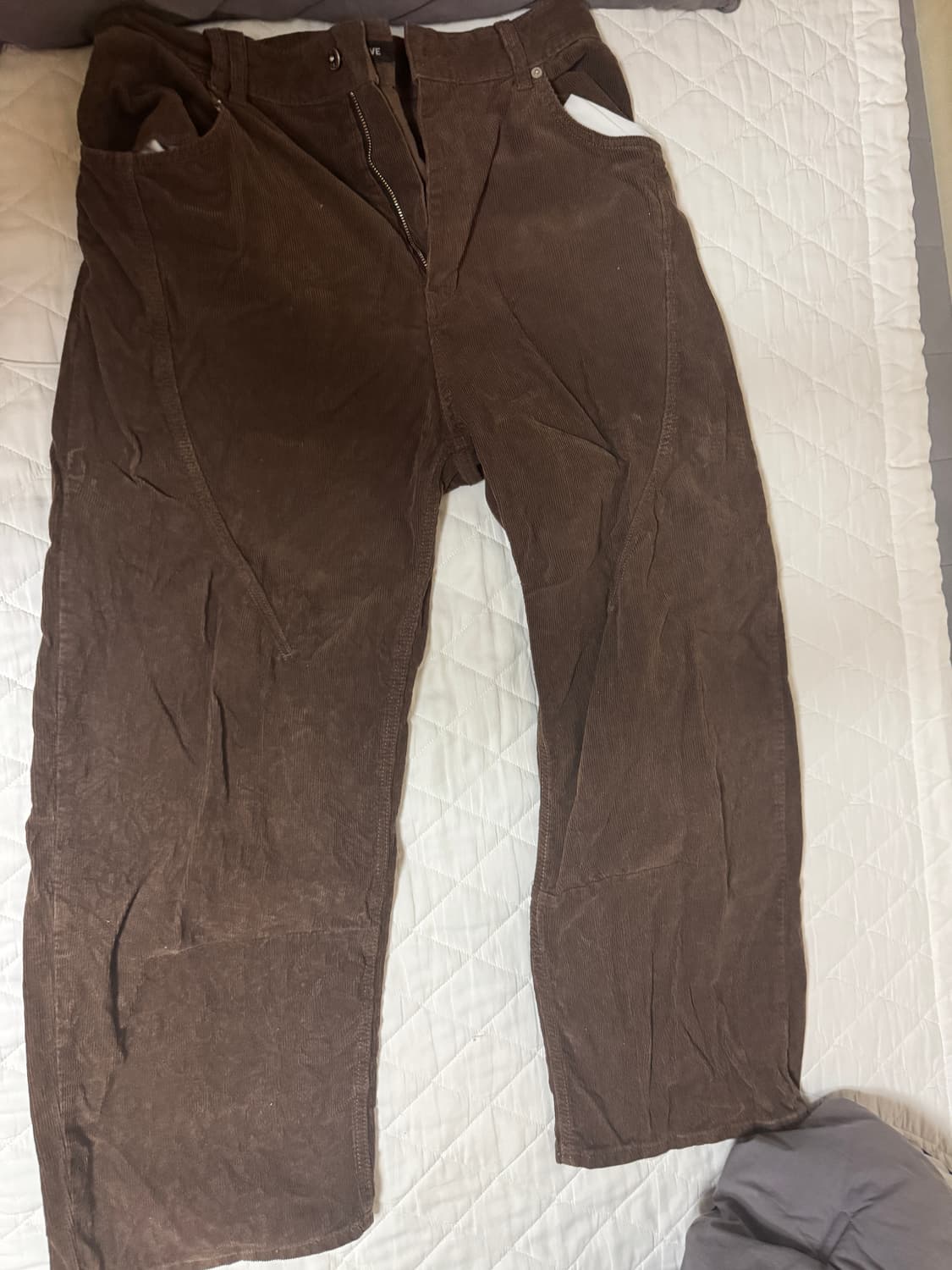 9999아카이브 코듀로이 진 팬츠 다크브라운 상품이미지1