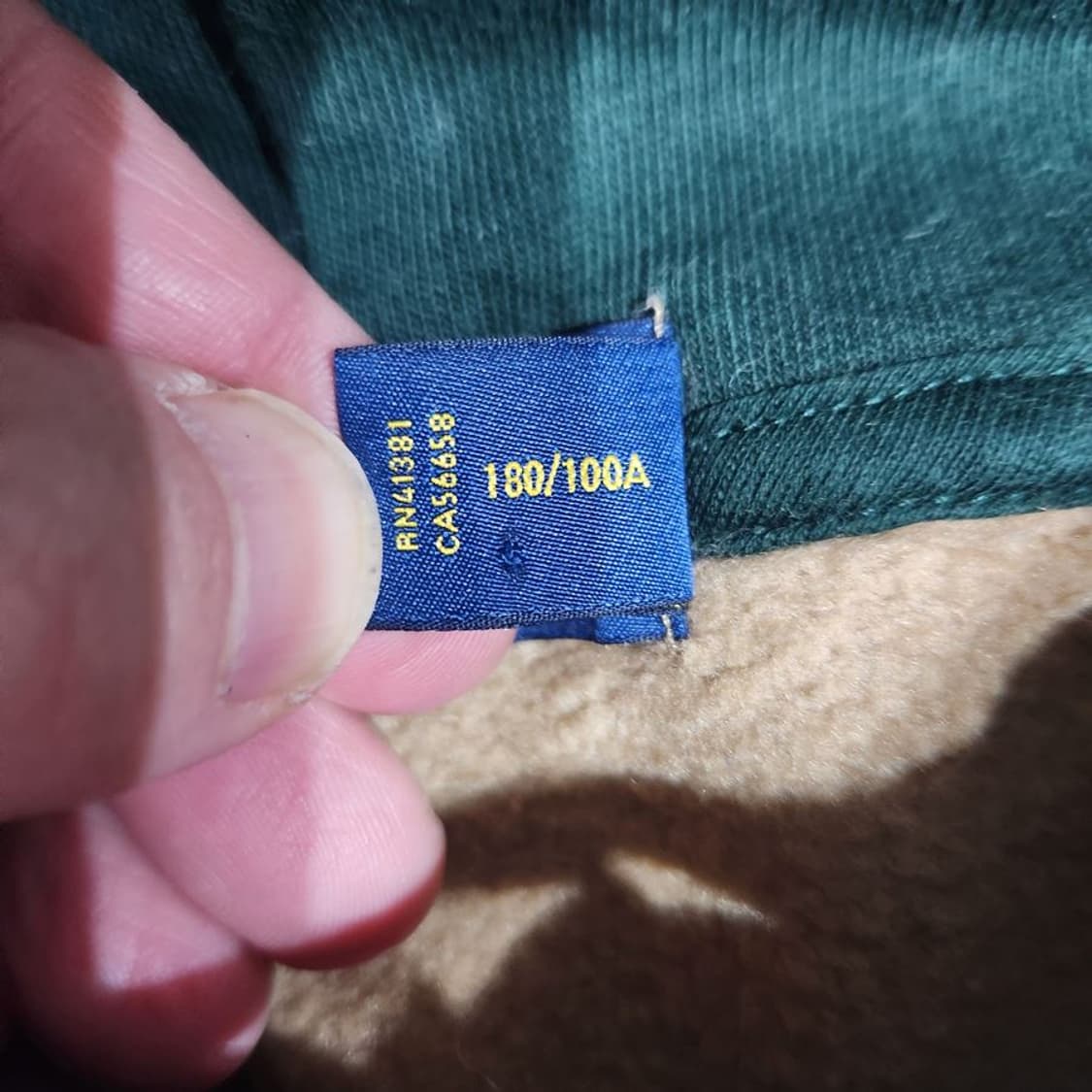 [남L]폴로랄프로렌 베이지 기모 베어 후드티[Y5C-097] 상품이미지8