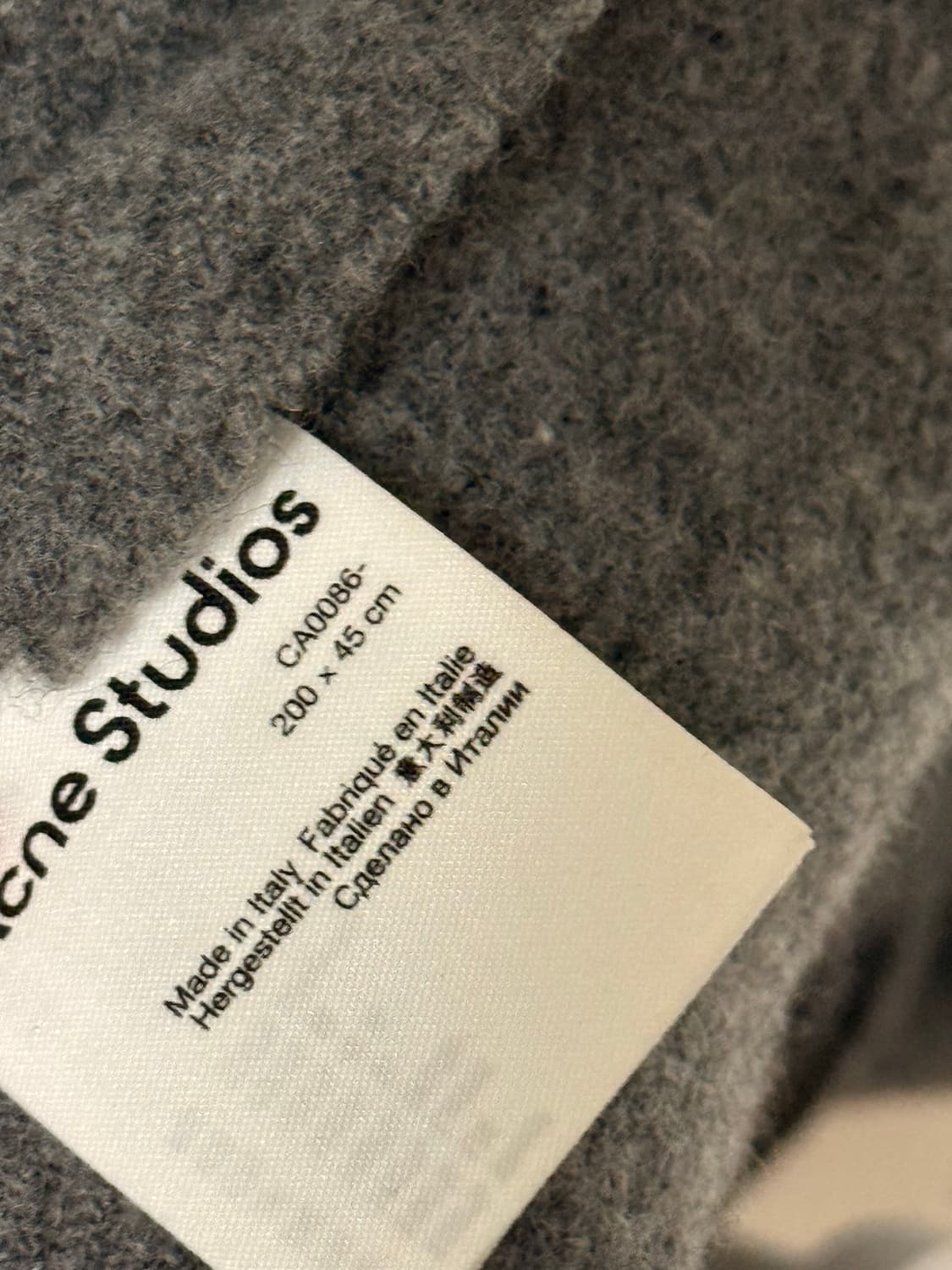 아크네 스튜디오 머플러 그레이 200x45 상품이미지3